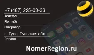 Кто звонил с 4872250333 - регион и оператор